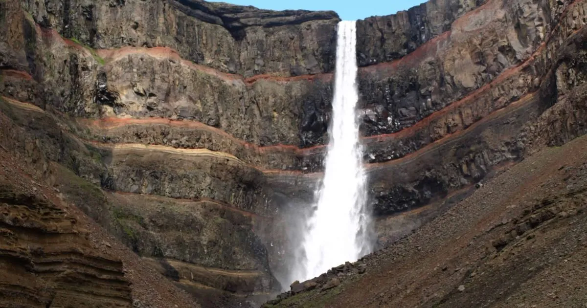 Visit Hengifoss Waterfall in East Iceland